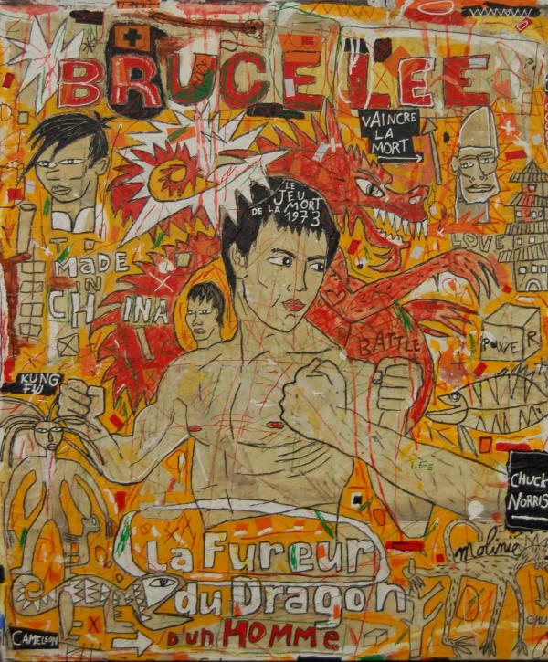 Bruce Lee - Mickaël Molinié 2008 - Techniques mixtes sur toile